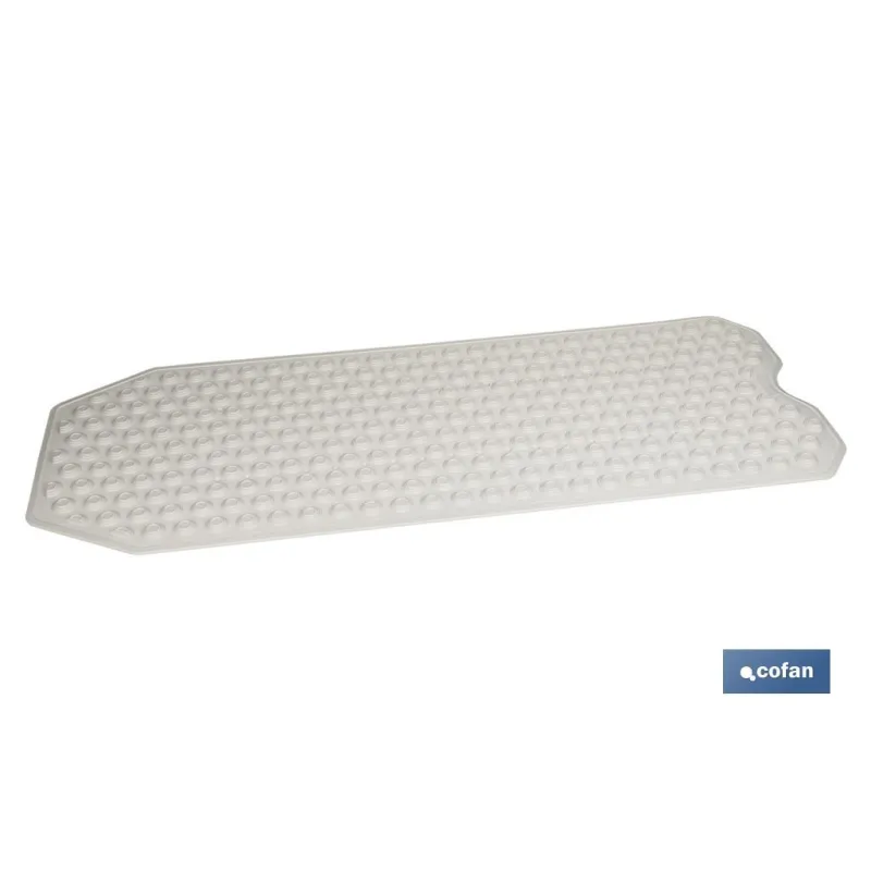 ALFOMBRA PLUS ANTIDESLIZANTE CON VENTOSAS BAÑERA /DUCHA BLANCO 40 X104 cm