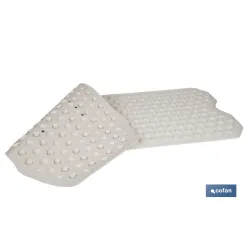 ALFOMBRA PLUS ANTIDESLIZANTE CON VENTOSAS BAÑERA /DUCHA BLANCO 40 X104 cm