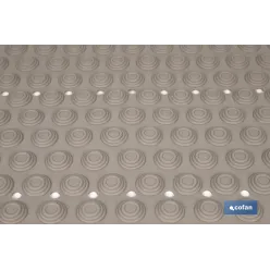 ALFOMBRA PLUS ANTIDESLIZANTE CON VENTOSAS BAÑERA/DUCHA BEIS PIEDRA 40 X104 cm