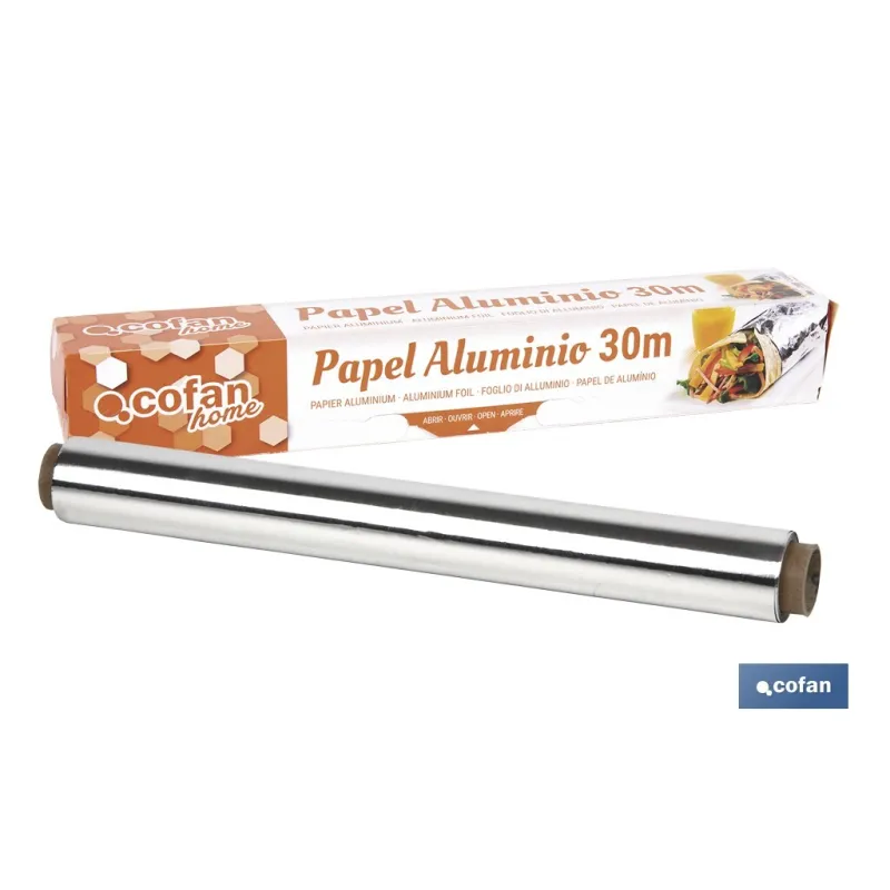 PAPEL ALUMINIO DOMÉSTICO 30M