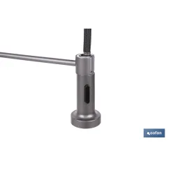 GRIFO DE COCINA MONOMANDO CON ROCIADOR GRIS ANTRACITA