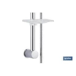 KIT DUCHA BARRA DESLIZANTE 3 PCS 5 FUNCIONES BLANCO