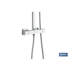 COLUMNA DE DUCHA TERMOSTATICA DISEÑO CUADRADO 90-1.40 CM