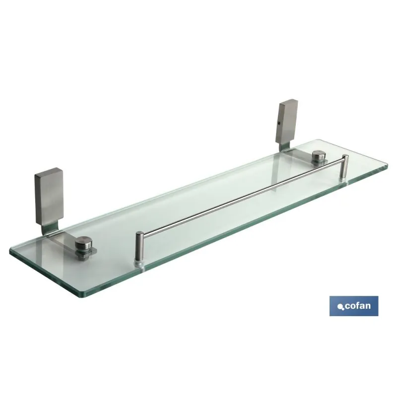 ESTANTE CRISTAL+INOX 304 GAMA MADEIRA SATIN