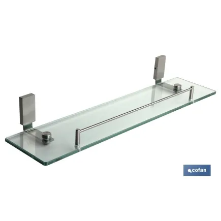ESTANTE CRISTAL+INOX 304 GAMA MADEIRA SATIN