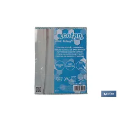 CORTINA DE BAÑO HEXAGONOS POLIÉSTER 220x200