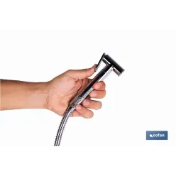 DUCHA HIGIÉNICA PARA INODORO AGUA FRÍA Y CALIENTE COLOR INOX 13 X 7,5 X 10 CM