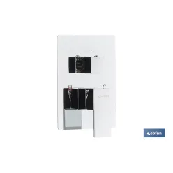 CONJUNTO DE DUCHA EMPOTRADA MONOMANDO CUADRADA CROMADA