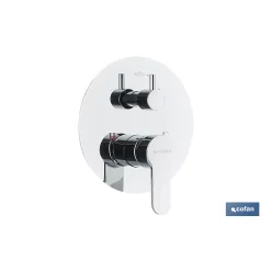 CONJUNTO DE DUCHA EMPOTRADA MONOMANDO REDONDA CROMADA