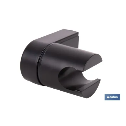 SOPORTE DE DUCHA PARA PARED COLOR NEGRO ABS