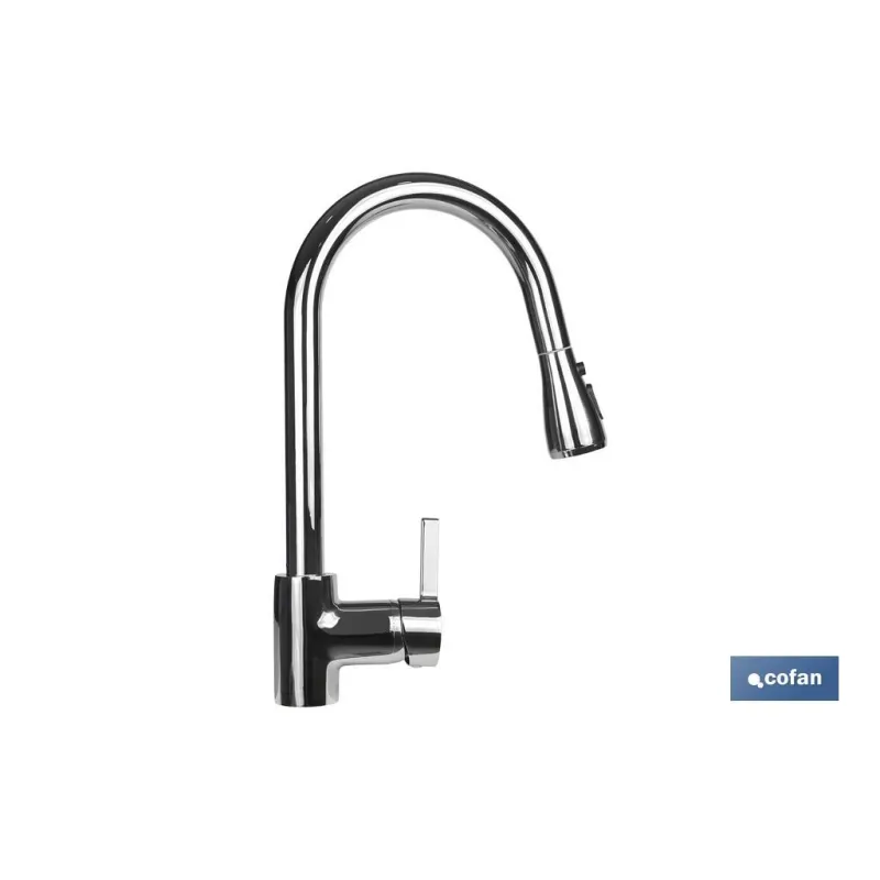 GRIFO COCINA MONOMANDO CON DUCHA 40 MM