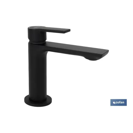 GRIFO MONOMANDO LAVABO NEGRO MATE  25mm MODELO KERCH