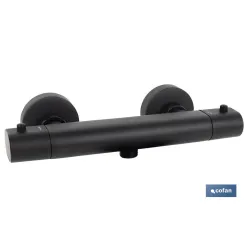 GRIFO TERMOSTATICO DUCHA NEGRO MATE MODELO KERCH