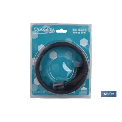 FLEXO DUCHA PVC NEGRO MATE 1.5 M