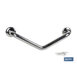 BARRA DE APOYO CON ANGULO DE 135º DE ACERO INOXIDABLE 304 (50 x 3.2 CM)