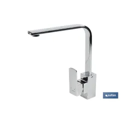 GRIFO DE COCINA MONOMANDO CON DISEÑO CUADRADO 35 MM