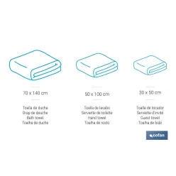 JUEGO DE 3  TOALLAS NEGRO 580 G/M2 GAMA BRILLANTE 30X50  50X100  70X140 CM