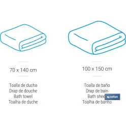 JUEGO DE 2  TOALLAS NATURE 600 G/M2  GAMA INSPIRACIÓN 70X140  100X150 CM