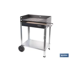 BARBACOA DE CARBÓN CON LADRILLO REFRACTARIO 567 X 360 X 830 MM