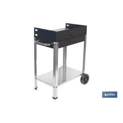 BARBACOA DE CARBÓN CON LADRILLO REFRACTARIO 567 X 360 X 830 MM