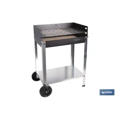 BARBACOA DE CARBÓN CON LADRILLO REFRACTARIO 567 X 360 X 830 MM