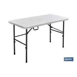 MESA PLEGABLE RECTANGULAR BLANCA 122x60x74 CM