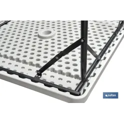 MESA PLEGABLE CUADRADA BLANCA 88x88x74cm