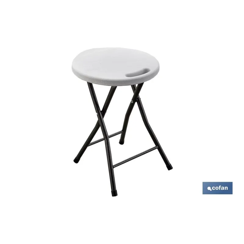 TABURETE PLEGABLE BLANCO 33x30x46cm