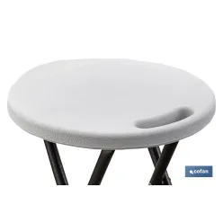 TABURETE PLEGABLE BLANCO 33x30x46cm