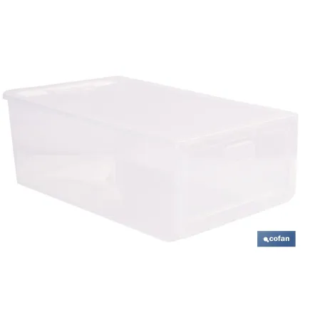 ZAPATERO APILABLE TRANSPARENTE 35,5 X 24,5 X 13,5 CM