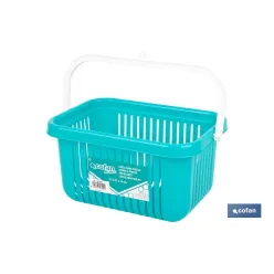 CESTA PARA PINZAS AZUL TURQUESA 27 X 21 X 14 CM