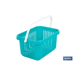 CESTA PARA PINZAS AZUL TURQUESA 27 X 21 X 14 CM