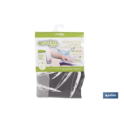 FUNDA ACOLCHADA PARA TABLA DE PLANCHAR 135 X 53 CM RAMAS GRIS BITONAL