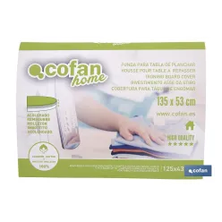 FUNDA ACOLCHADA PARA TABLA DE PLANCHAR 135 X 53 CM RAMAS GRIS BITONAL