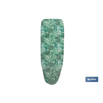 FUNDA ACOLCHADA PARA TABLA DE PLANCHAR 135 x 53 CM RAMAS VERDES