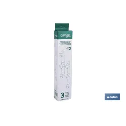 TENDEDERO FIJO DE PARED BLANCO DE DOS PIEZAS CON 3 POLEAS 31 X 6.5 X 2.5 CM