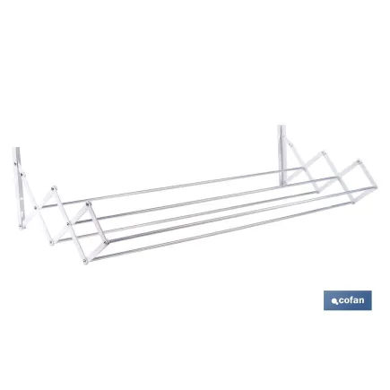 TENDEDERO EXTENSIBLE PARA PARED EN ALUMINIO LACADO 100 CM