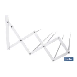 TENDEDERO EXTENSIBLE PARA PARED EN ALUMINIO LACADO 100 CM