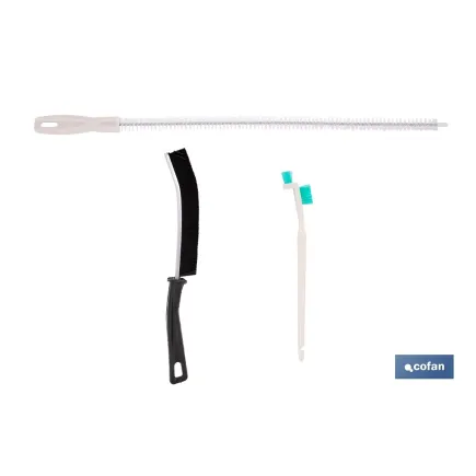 SET DE CEPILLOS DE LIMPIEZA MULTIFUNCIÓN PARA RANURAS, RINCONES, RAÍLES Y TUBERÍAS