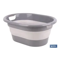 BARREÑO PLEGABLE GRIS/BLANCO 18 L
