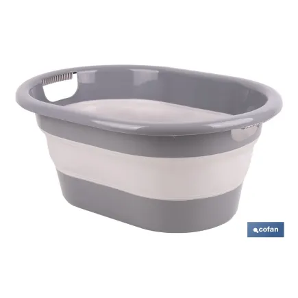 BARREÑO PLEGABLE GRIS/BLANCO 18 L