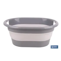 BARREÑO PLEGABLE GRIS/BLANCO 18 L