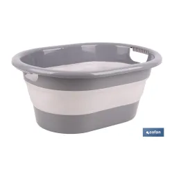 BARREÑO PLEGABLE GRIS/BLANCO 18 L