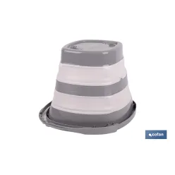 CUBO PLEGABLE COLOR GRIS/BLANCO 11 L