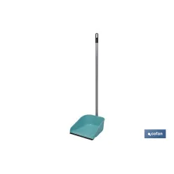 RECOGEDOR FIJO CON GOMA Y  MANGO METÁLICO VERDE AGUA 25 X 23.5 X 85 CM