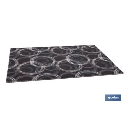 FELPUDO CON ESTAMPADO DIGITAL CÍRCULOS 50 x 70 CM