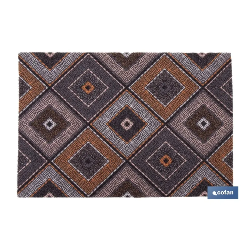 FELPUDO CON ESTAMPADO DIGITAL ROMBOS 50 x 70 CM