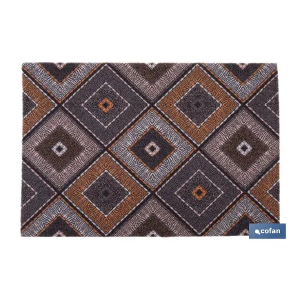 FELPUDO CON ESTAMPADO DIGITAL ROMBOS 50 x 70 CM