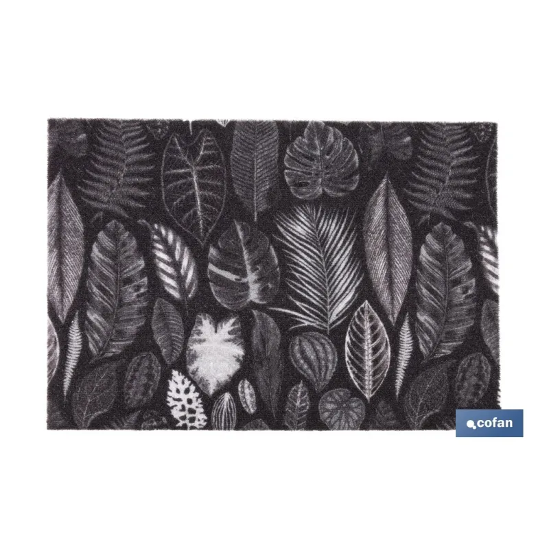 FELPUDO CON ESTAMPADO DIGITAL HOJAS 50 x 70 CM