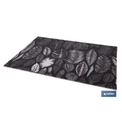 FELPUDO CON ESTAMPADO DIGITAL HOJAS 50 x 70 CM